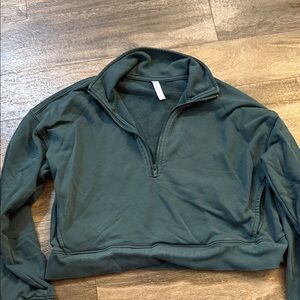 Fabletics Women’s Medium Green Half-Zip Sweater